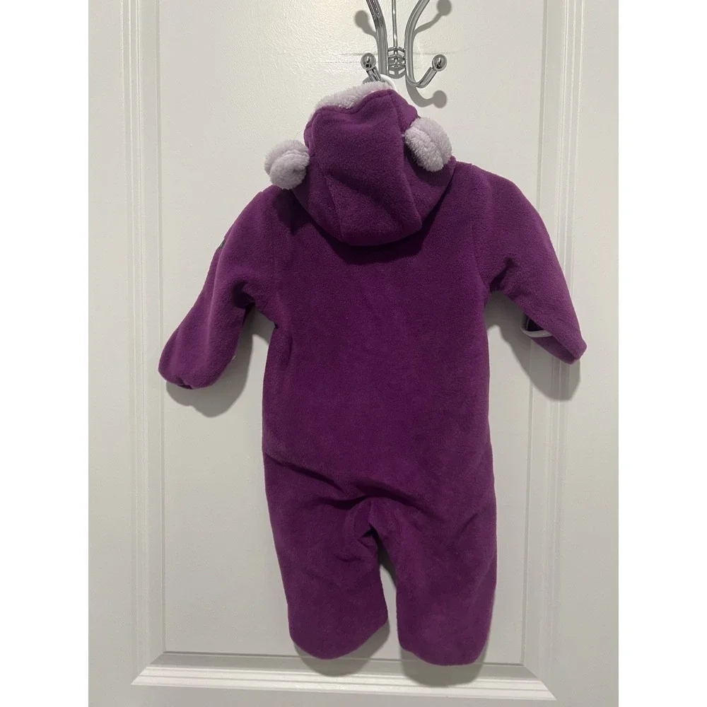 Columbia Sportswear Tiny Bear II Bunting Snowsuit 3-6 Months‎ Fleece Purple NWT